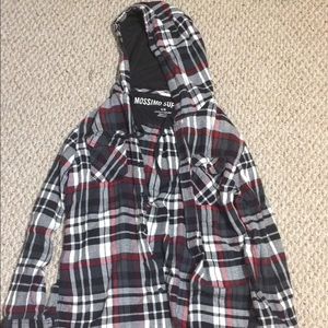 Mossimo (Target Brand) Flannel Hooded Cardigan